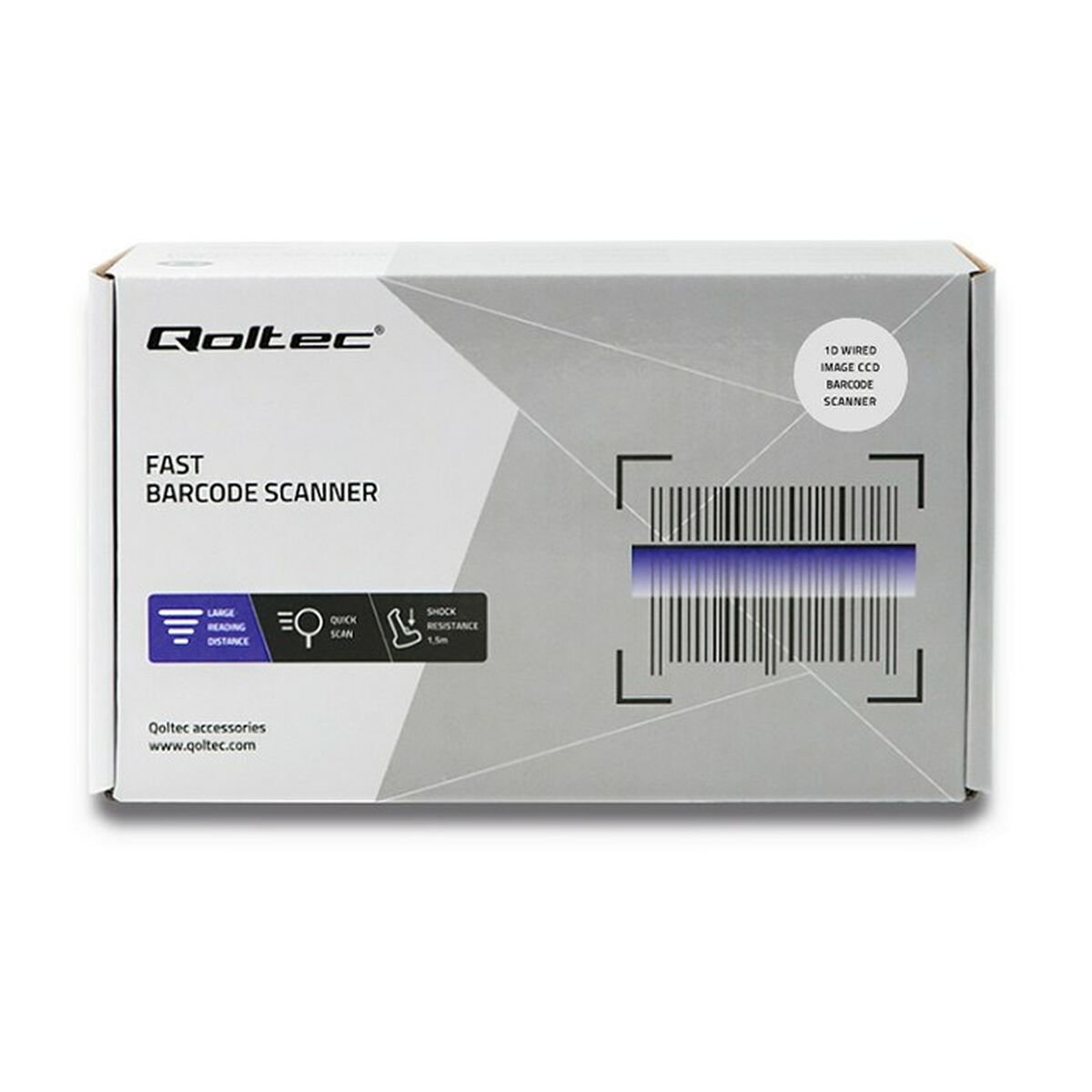 Leitor de códigos de barras Qoltec 50866